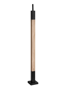 Słupek systemowy 40x40 stal nierdzewna (czarne) + drewno